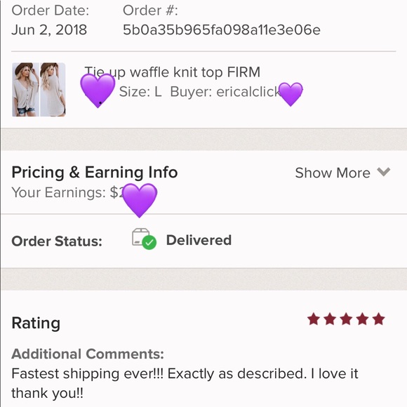 Tie up waffle knit top - Picture 2 of 6